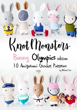 Knotmonsters: Bunny Olympics edition: 10 Amigurumi Crochet Patterns image number 0