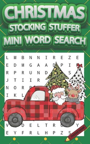 Christmas Stocking Stuffer Mini Word Search: Relaxing and Fun Holiday Themed Word Find Puzzle Book for Kids and Adults are Perfect Stocking Stuffers a image number 0