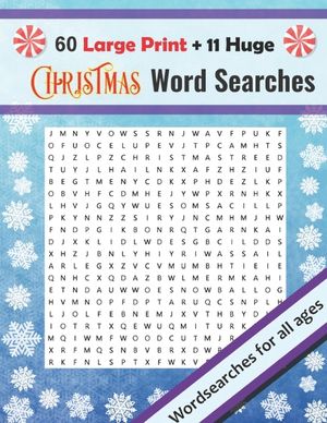 Christmas Word Searches: Large Print + Huge Christmas Themed Crosswords, Fun For All Ages image number 0
