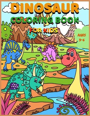 Dinosaur Coloring Book for Kids Ages 3-6: Jumbo Kids Coloring Book With Dinosaur Facts, 100 pages, 8.5x11 image number 0