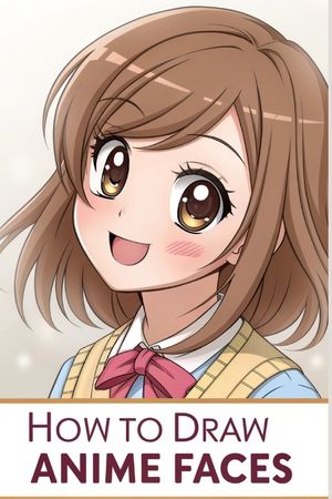 How To Draw Anime Faces: Learn to draw anime and manga faces for beginners , draw comics faces eyes for teens And kids, Gift idea for who loves image number 0