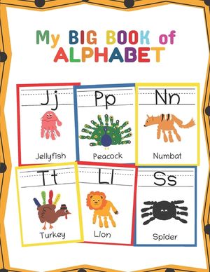 My Big Book of Alphabet: ABC Animal Handprint End of the year activity, Ages 3-5, PreK, Kindergarten, Preschool, Gift image number 0