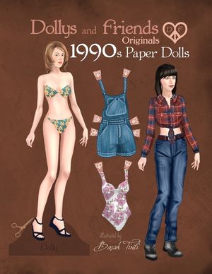 Dollys and Friends Originals 1990s Paper Dolls: Vintage Fashion Dress Up Paper Doll Collection with Iconic Nineties Retro Looks image number 0