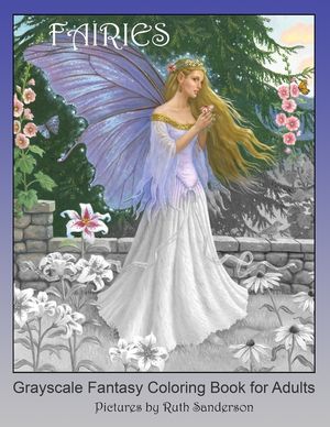 Fairies: Grayscale Fantasy Coloring Book for Adults image number 0