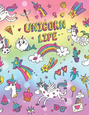 Unicorn life: Leeres Skizzenbuch zum Malen, Zeichnen, Schreiben und Gestalten 110 Seiten, wei&szlig;es Papier, din A4 Einhorn Softcover image number 0