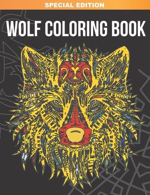 Wolf Coloring Book: Amazing Wolves Designs for Stress Relief, Relaxation and Inspiration image number 0