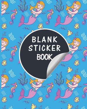 Blank Sticker Book: Mermaid Scales Softcover Blank Sticker Album, Sticker Album For Collecting Stickers For Adults, Blank Sticker ... Coll image number 0