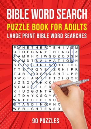 Bible Word Search Puzzle Book for Adults: 90 Large Print Christian Word Find Puzzles image number 0