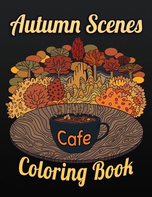 Autumn Scenes Coloring Book Cafe: Fall Coloring Books For Adults image number 0