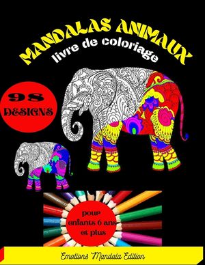 Mandalas animaux: Livre de coloriage pour enfants 6 ans et plus Soulager les dessins d'animaux; relaxant et anti stress, encouragent la image number 0