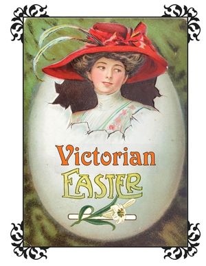 Victorian Easter: A Grayscale coloring book Featuring 30+ Retro & old time Easter Designs to Draw (Coloring Book for Relaxation) image number 0