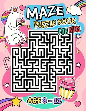 Maze Puzzle Book for Kids age 8-12 years: Activity Book for Kids (Maze Books for Kids) with coloring pages image number 0