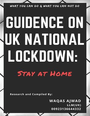 Guidence on UK National Lockdown: : Stay at Home image number 0