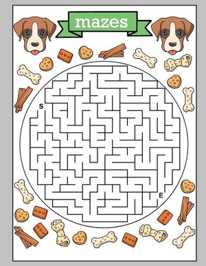 mazes: mazes book children puzzle book sets for adults word search mazes and puzzles puzzle book for kids ages dog maze bowl image number 0
