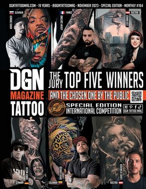 DGN tattoo mag Top Five Winners special edition #164, book of tattoos: more than 200 tattoo for real, professional and amateur tattoo artists. Origina image number 0