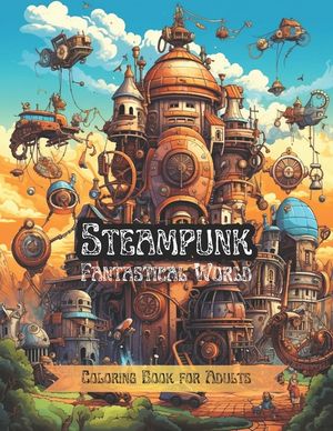 Steampunk Fantastical World: Coloring Book for Adults Steam-Powered Machinery. Wonderful City from the 19th Century image number 0