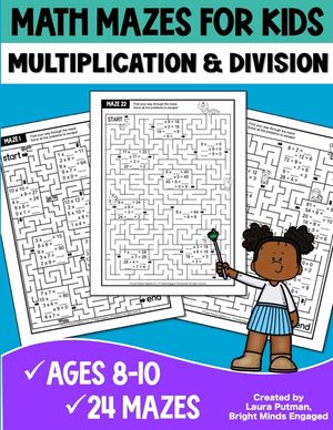 Math Mazes for Kids Multiplication and Division Book image number 0