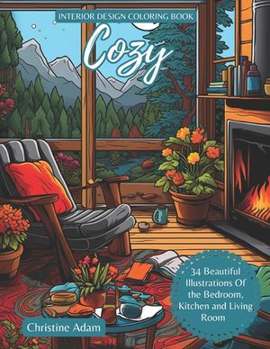 Cozy Interior Design Coloring Book: 34 Beautiful Illustration Of Bedroom, Kitchen And Living Room For Adult image number 0