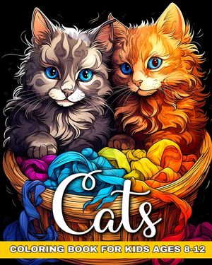 Cats Coloring Book for Kids Ages 8-12: Cat Coloring Pages with Majestic Feline Designs to Color image number 0