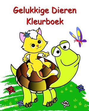 Gelukkige Dieren Kleurboek: Mooie eenvoudige kleurpagina's voor kinderen vanaf 2 jaar image number 0