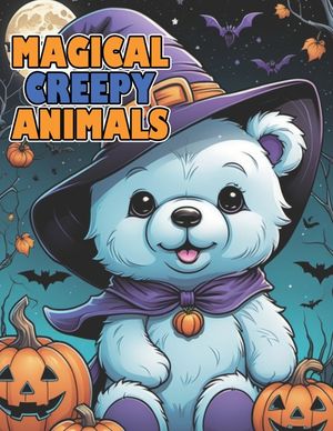 Kawaii Magical Creepy Animals Coloring Book: Spooky and Cute Magic Animals Holloween Coloring for Adult and Kids image number 0