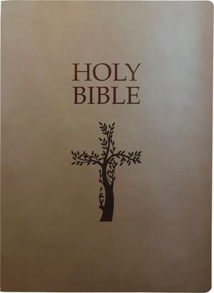 Kjver Holy Bible, Cross Design, Large Print, Coffee Ultrasoft: (King James Version Easy Read, Red Letter, Brown) image number 0