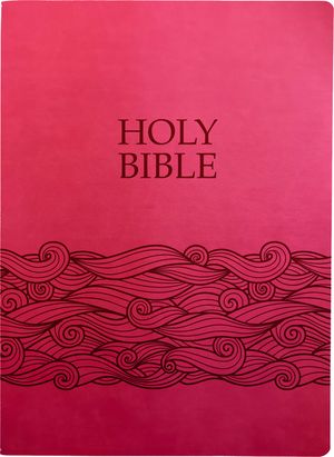 Kjver Holy Bible, Wave Design, Large Print, Berry Ultrasoft: (King James Version Easy Read, Red Letter, Pink) image number 0