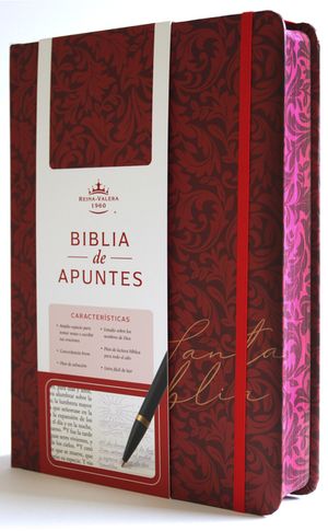 Biblia de Apuntes Rvr 1960 Tapa Dura, Vino Tinto / Spanish Journalling Bible Rvr 1960 Hardcover Burgundy image number 0