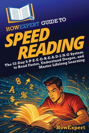 HowExpert Guide to Speed Reading: The 52-Day S-P-E-E-D-R-E-A-D-I-N-G System to Read Faster, Understand Deeper, and Master Lifelong Learning image number 0