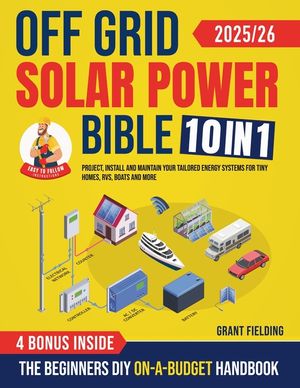 Off Grid Solar Power Bible: [10 in 1] The Beginners DIY On-A-Budget Handbook to Project, Install and Maintain Your Tailored Energy Systems for Tiny Ho image number 0