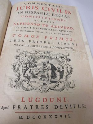  Commentarii Juris Civilis in Hispaniae Regias Constitutiones (Tomes 1, 3, 4, 6) image number 1