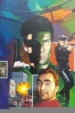 Mack Bolan #46: "Precision Kill" Original cover art painting by Michael Herring image number 1