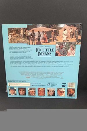 Laserdisc of Agatha Christie's TEN LITTLE INDIANS with Donald Pleasence, Brenda Vaccaro, Frank Stallone, Herbert Lom, Sarah Maur Thorp, Warren Berling image number 1