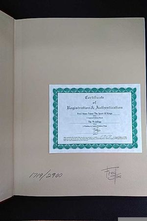 FRED STONE PAINTS THE SPORT OF KINGS. Limited Edition. image number 1