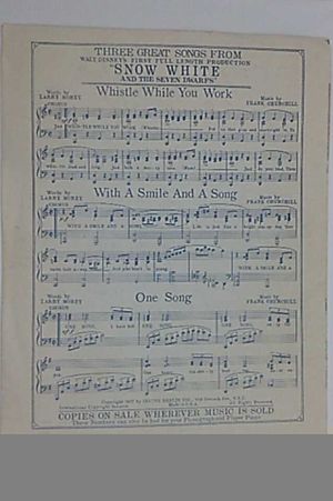 The Dwarfs' Yodel Song from Walt Disney's first feature leangth production "Snow White And the Seven Dwarfs" sheet music image number 1
