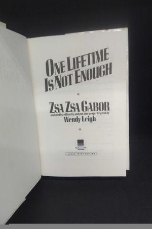 One Lifetime Is Not Enough, (Large Print) image number 2