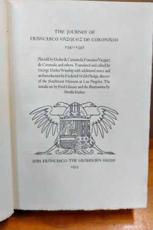 The Journey of Francosco Vazquez De Coronado 1540-1542 image number 1