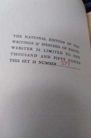 The Writings and Speeches of Daniel Webster in Eighteen Volumes (Vol IV) image number 1
