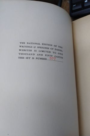 The Writings and Speeches of Daniel Webster in Eighteen Volumes (Vol III) image number 1