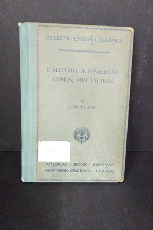L'allegro, Il Penseroso Comus, and Lycidas image number 0