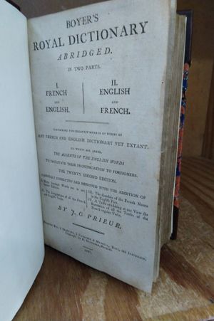 Boyer's Royal Dictionary - Abridged. In two parts: French and English. image number 1