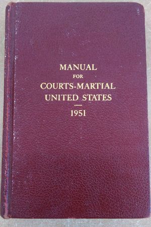 Manual for Courts-Martial United States, 1951: Effective 31 May 1951 image number 0