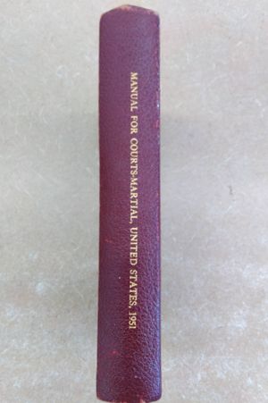 Manual for Courts-Martial United States, 1951: Effective 31 May 1951 image number 1