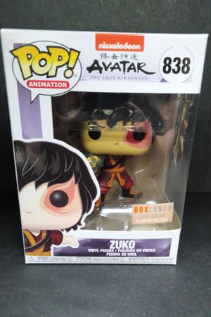Funko POP! Animation #838: Avatar The Last Airbender Zuko (Box Lunch Exclusive Glows in the dark) image number 0