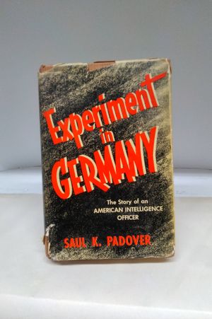 Experiment in Germany: The Story of an American Intelligence Officer image number 0