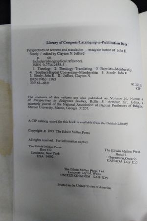 Perspectives on Witness and Translation: Essays in Honor of John E. Steely image number 2