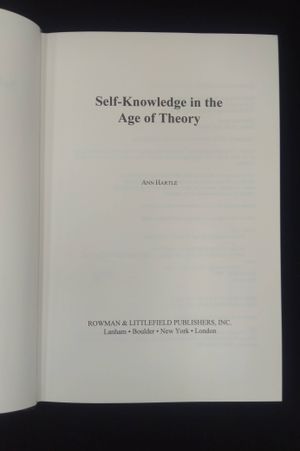 Self-Knowledge in the Age of Theory image number 0