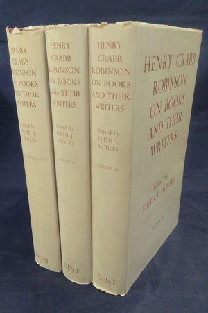 Henry Crabb Robinson On Books and Their Writers (3 Vol. Set) image number 2