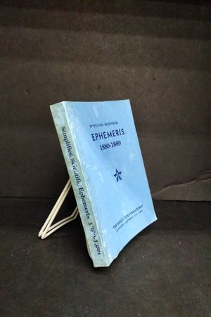 Ephemeris 1890 image number 1