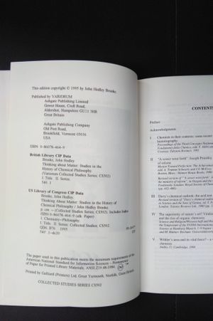 Thinking about Matter: Studies in the History of Chemical Philosophy image number 1
